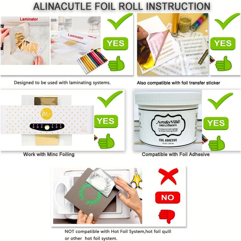JBQUEEN 50 Sheets A4 Size Reactive Foil Transfer Foil Paper Use Laminator Laser Printer, Transfer Craft Foil for Handmade Craft Accessories (Rose Golden) - Image 5